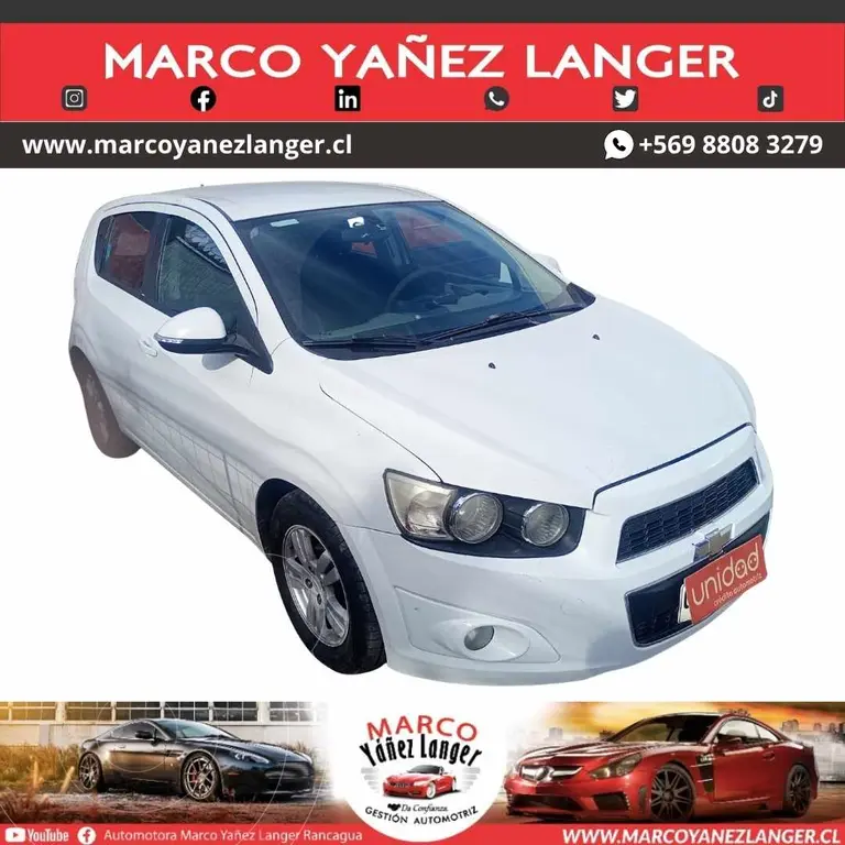 foto Chevrolet Sonic 1.6 usado (2014) color Blanco precio $4.490.000