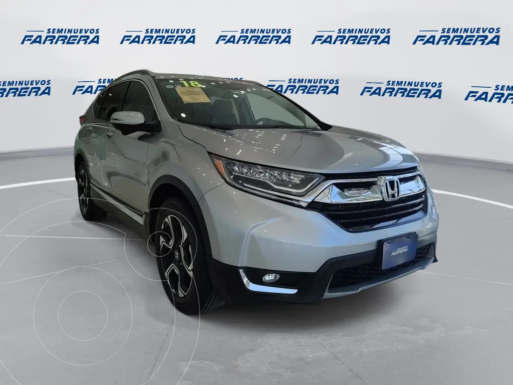 Honda CR-V Touring usado (2018) color plateado precio $415,000