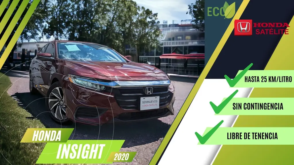 Honda Insight 1.5L usado (2020) color Rojo precio $427,000