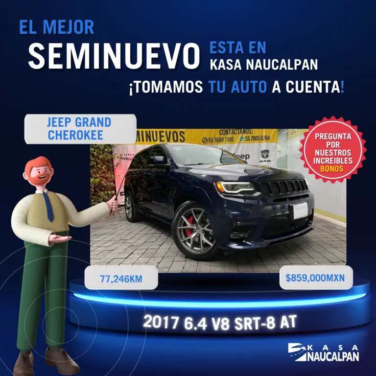 foto Jeep Grand Cherokee SRT-8 usado (2017) color Azul precio $859,000