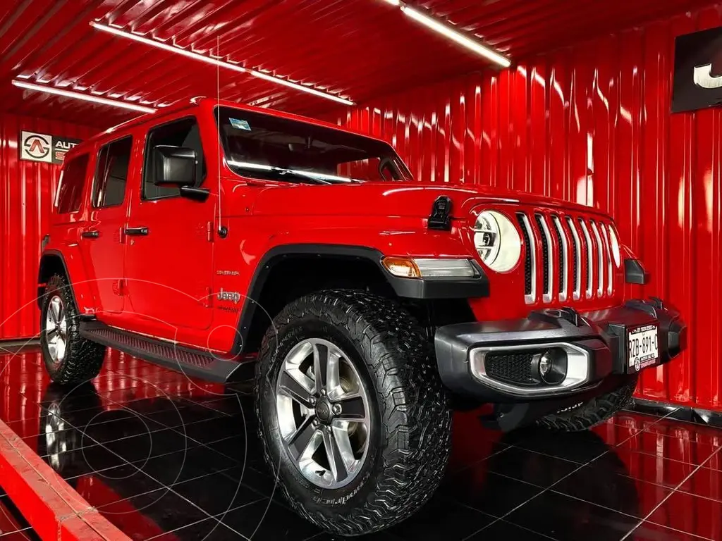 foto Jeep Wrangler Sahara 4x4 3.6L Aut usado (2018) color Rojo precio $689,000