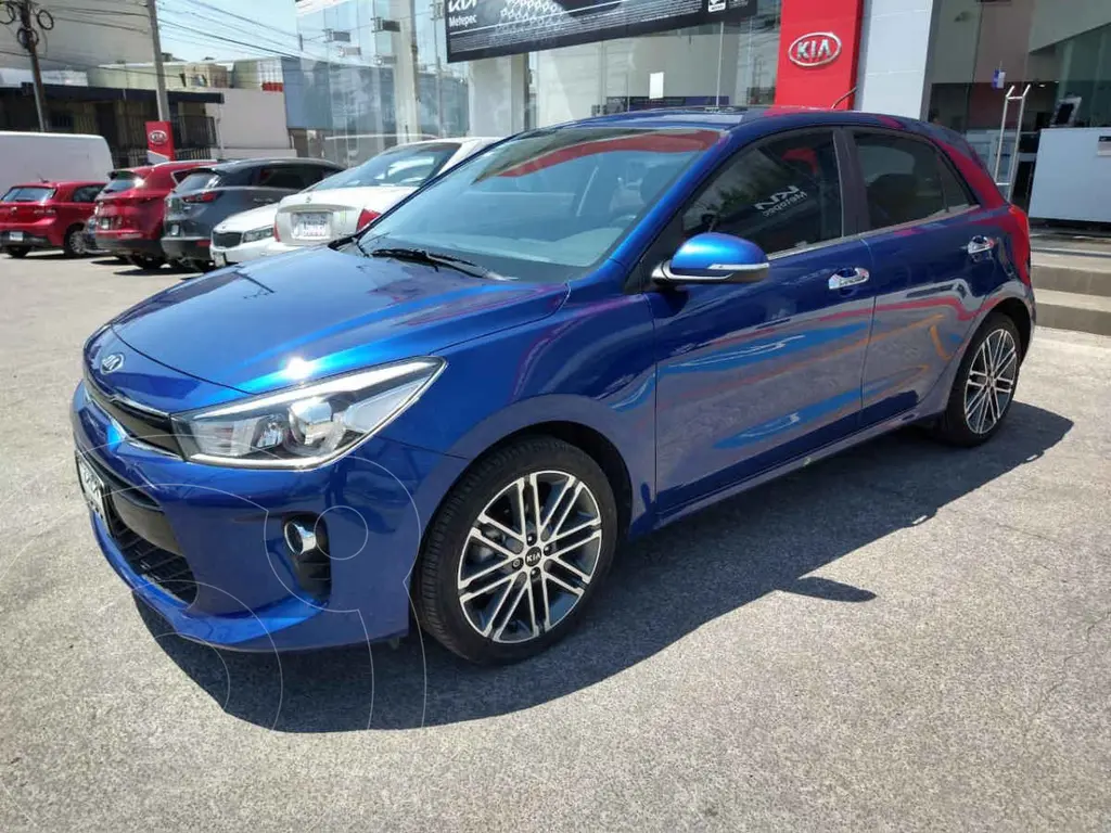 Kia Rio Hatchback Ex Pack Aut Usado Color Azul Precio