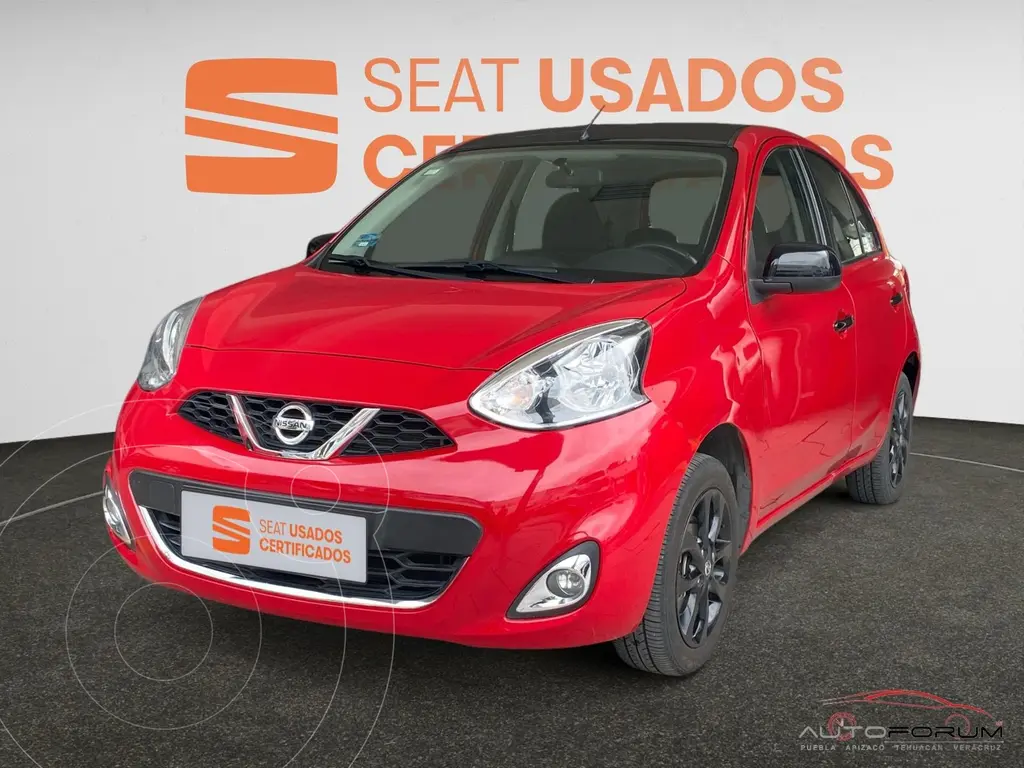 Nissan March Exclusive Aut usado (2020) color Rojo precio $259,000