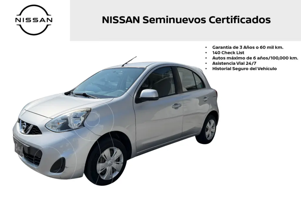 foto Nissan March Sense  Aut usado (2017) color Plata precio $170,000