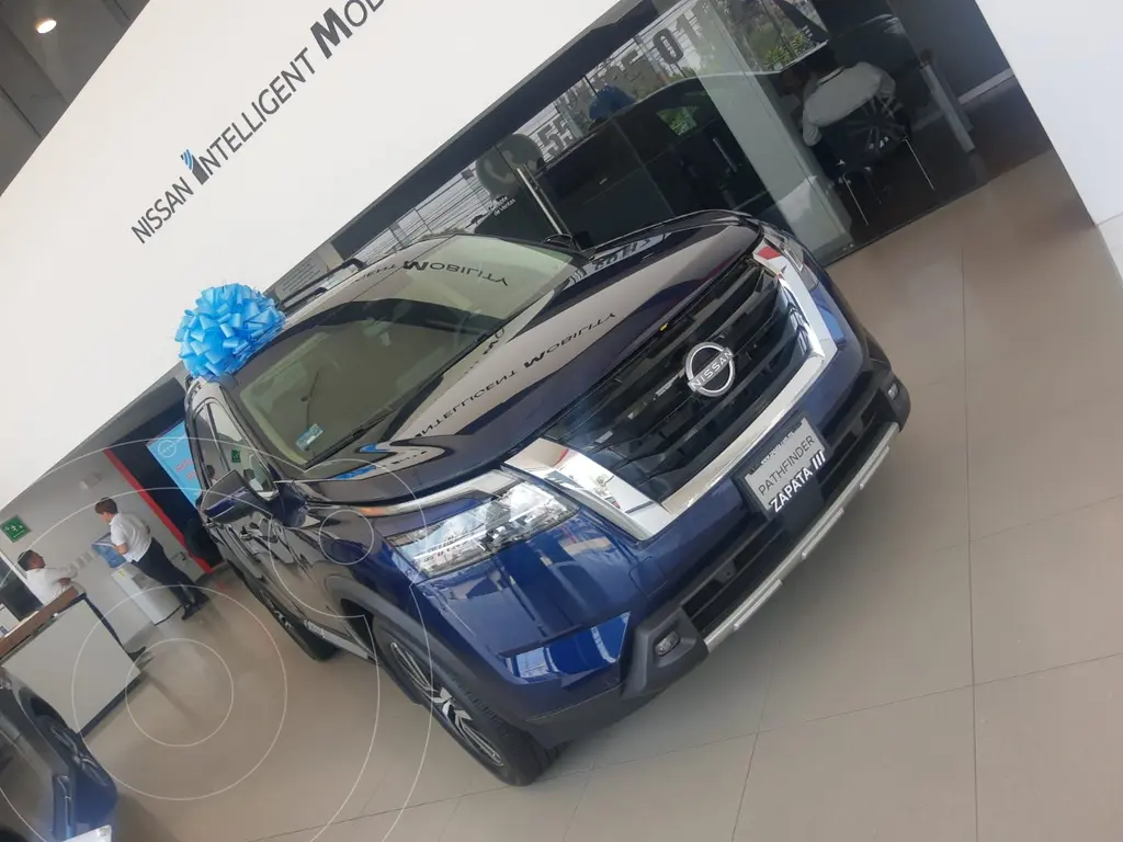 Nissan Pathfinder Exclusive nuevo color Azul Mediterraneo precio 1,240,900