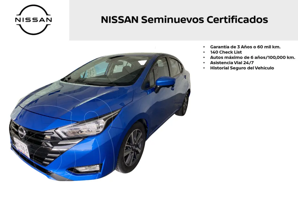 foto Nissan Versa Advance Aut usado (2024) color Azul precio $345,000