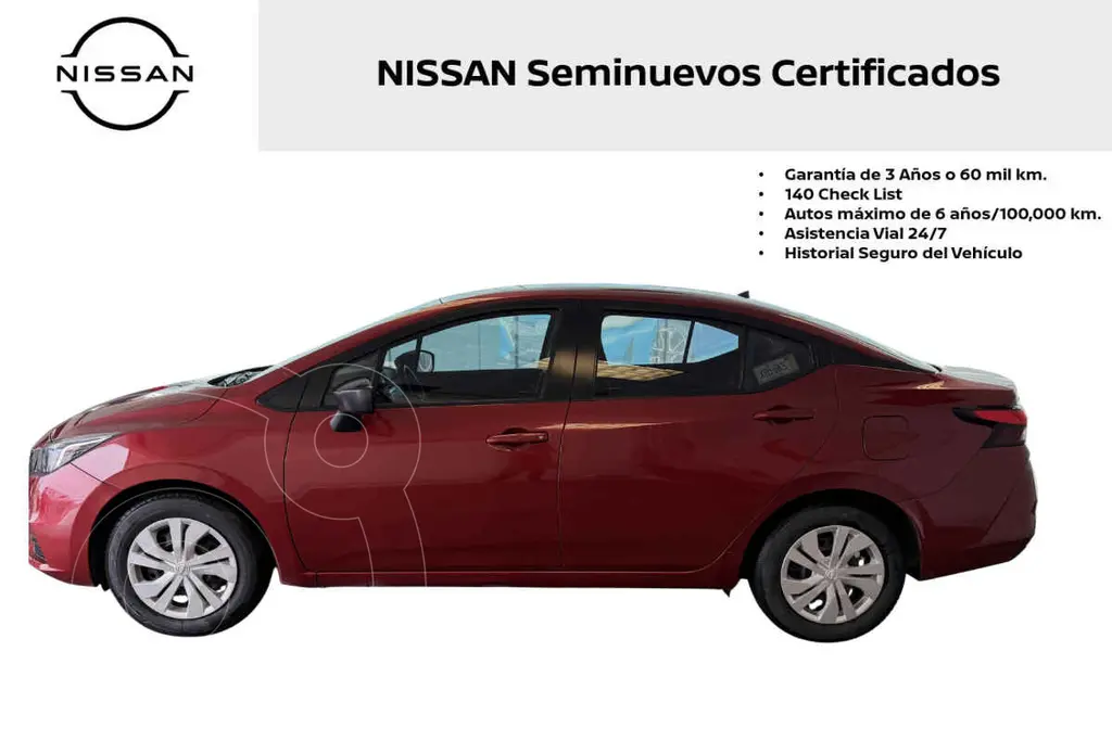 foto Nissan Versa Sense usado (2022) color Rojo precio $275,000