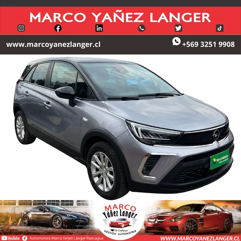 foto Opel Crossland 1.2L Limited usado (2022) color Gris precio $10.590.000