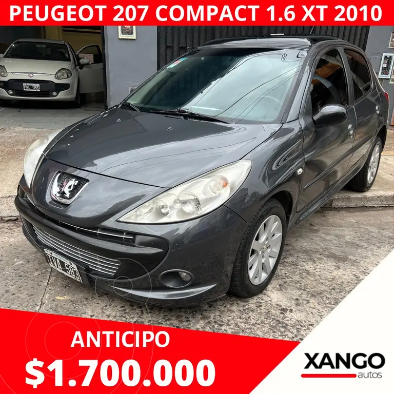 Peugeot 207 207 COMPACT 1.6 5 P XT PRE.//GRIFE usado (2010) color Gris ...
