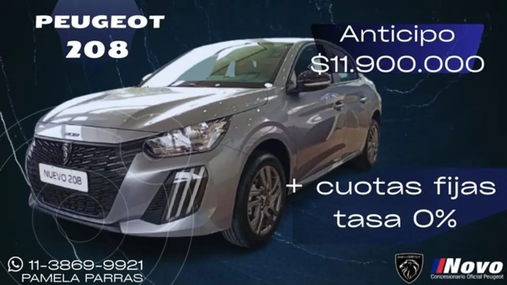 foto Peugeot 208 Allure financiado en cuotas anticipo $11.900.000