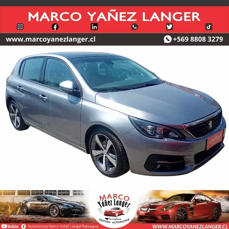 foto Peugeot 308 1.6L Allure Pack Blue-HDi usado (2018) color Gris precio $11.990.000