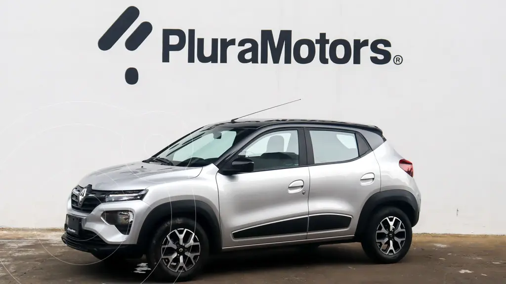 Renault Kwid Bitono usado (2024) color plateado precio $189,000