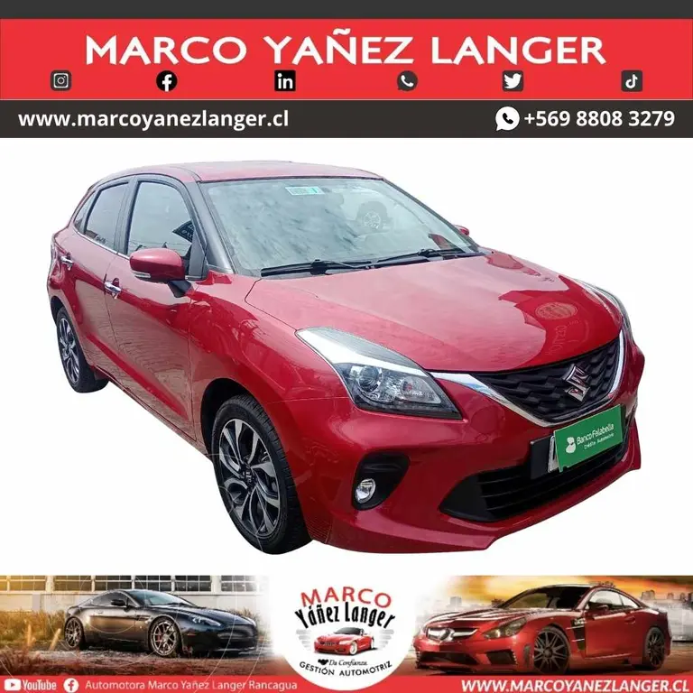 foto Suzuki Baleno 1.4L GLX usado (2022) color Rojo precio $9.990.000