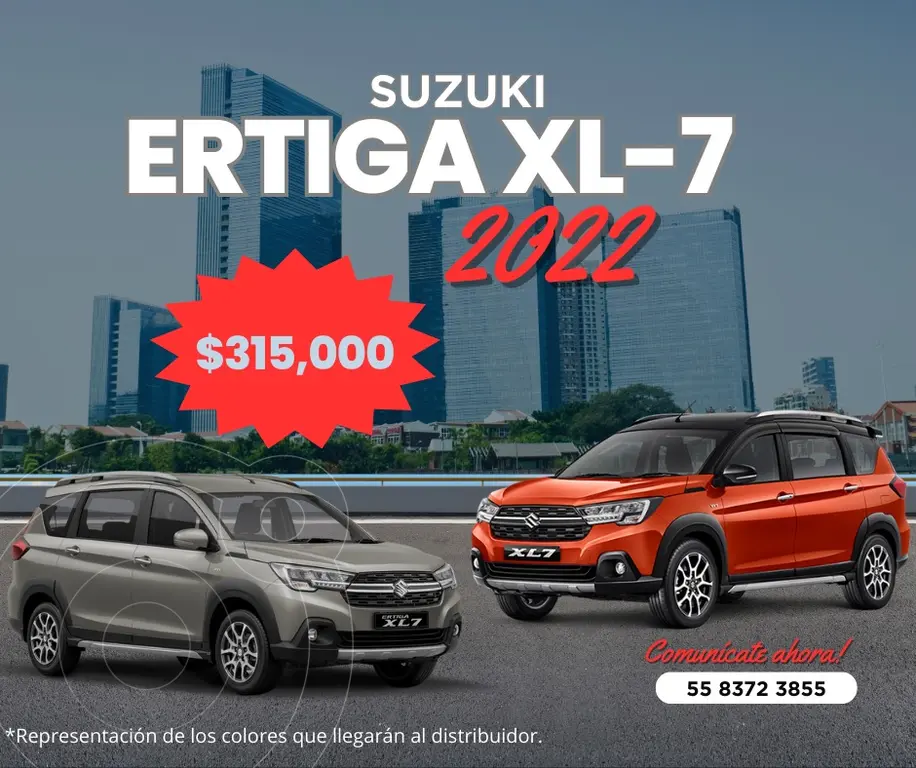 foto Suzuki Ertiga XL7 GLX Aut financiado en mensualidades enganche $78,750 