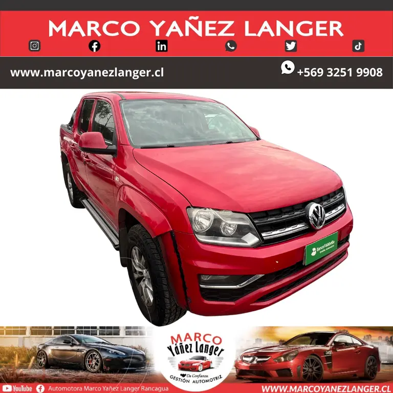 foto Volkswagen Amarok 2.0L Comfortline 4Motion usado (2018) color Rojo precio $13.790.000