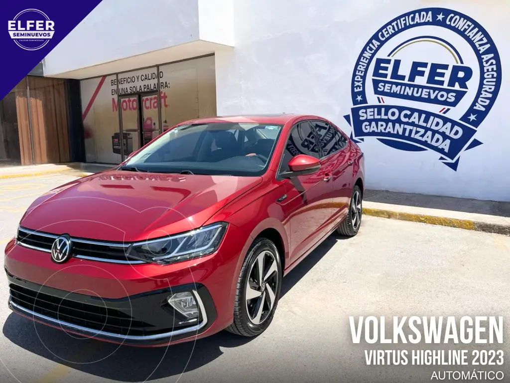 foto Volkswagen Virtus Highline usado (2023) color Rojo Tornado precio $295,000