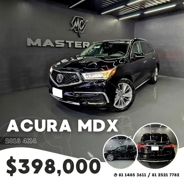 Foto Acura MDX SH-AWD usado (2018) color Negro precio $398,000