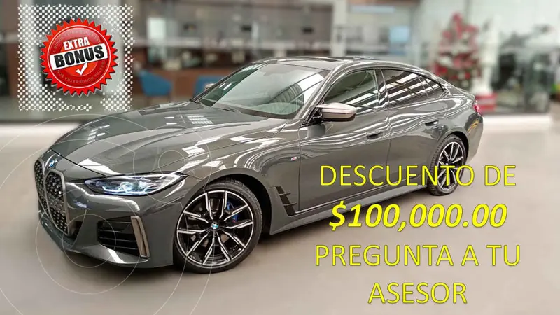 Foto BMW Serie 4 Coupe M440i xDrive usado (2023) color Gris financiado en mensualidades(enganche $402,718 mensualidades desde $18,292)