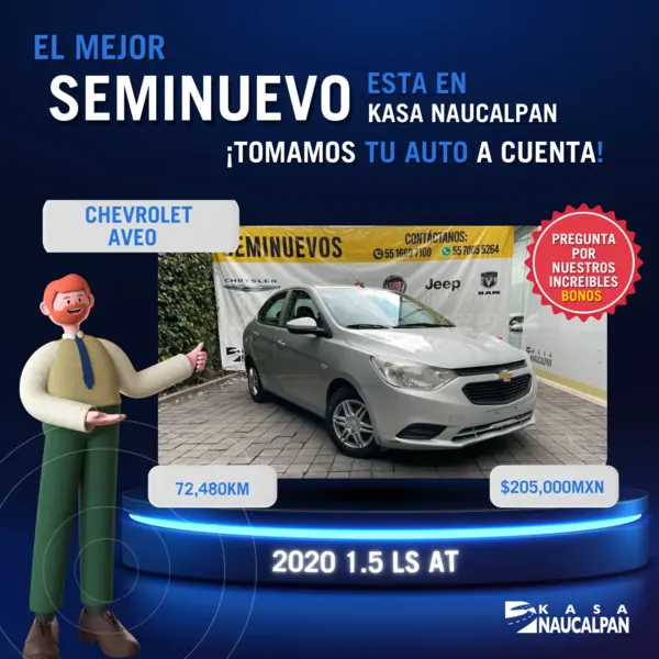 Foto Chevrolet Aveo LS Aut usado (2020) precio $205,000