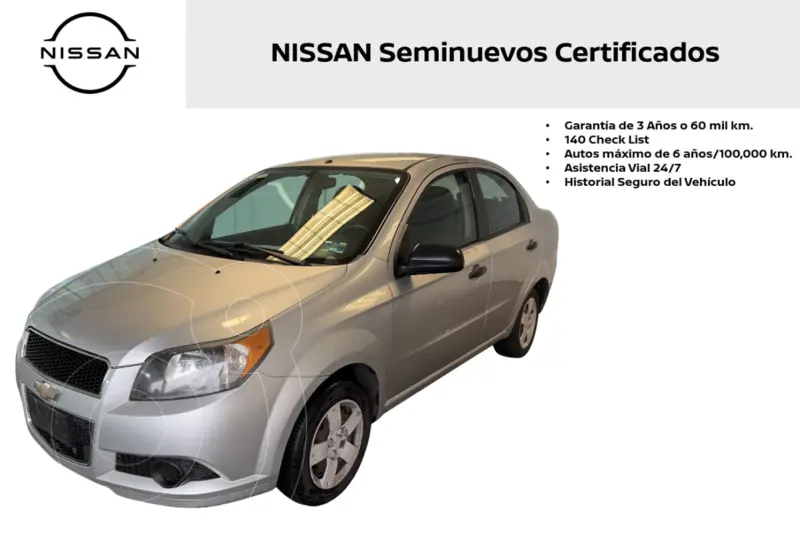 Foto Chevrolet Aveo LS Aa usado (2015) color Plata precio $135,000