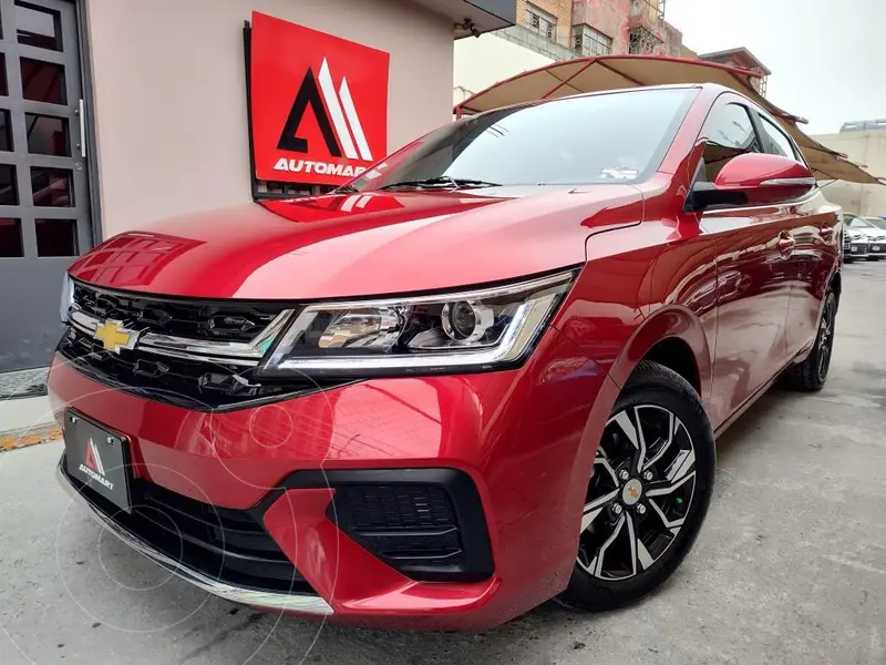 Foto Chevrolet Aveo LT Plus usado (2025) color Rojo Cerezo financiado en mensualidades(enganche $63,800 mensualidades desde $8,120)
