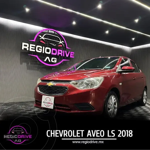Foto Chevrolet Aveo LS Aut usado (2018) color Rojo Victoria precio $189,900