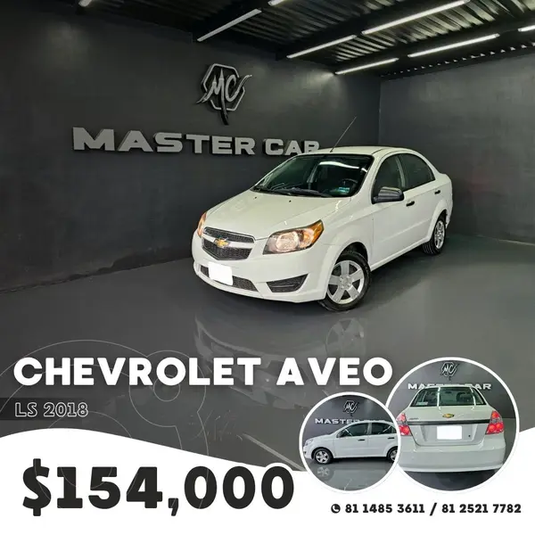 Foto Chevrolet Aveo LS usado (2018) color Blanco precio $154,000