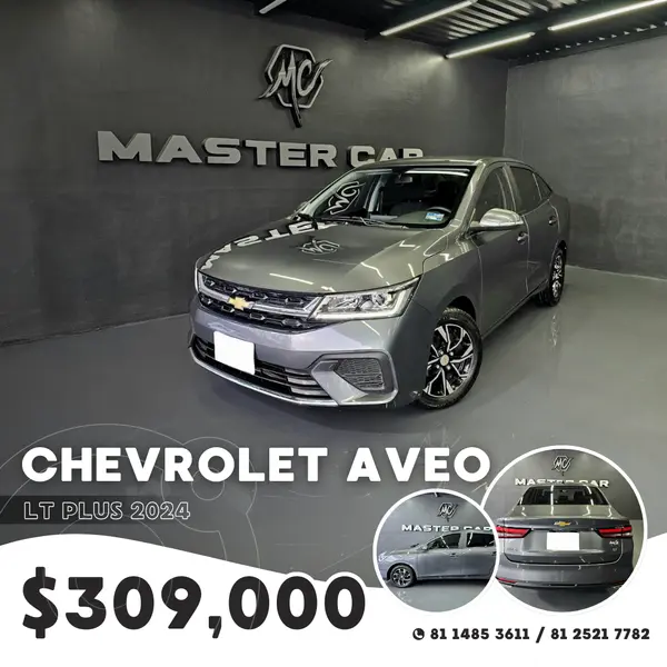 Foto Chevrolet Aveo LT Plus usado (2024) color Gris Oscuro precio $309,000
