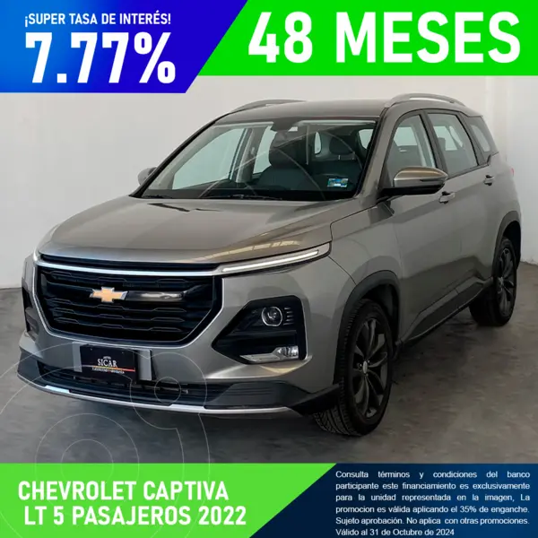 Foto Chevrolet Captiva LT 5 pas usado (2022) color plateado precio $379,000