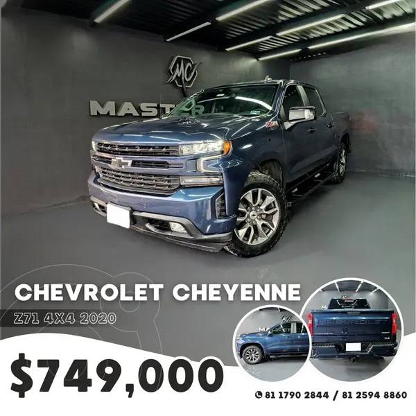 Foto Chevrolet Cheyenne LT 4X4 usado (2020) color Azul Marino precio $749,000