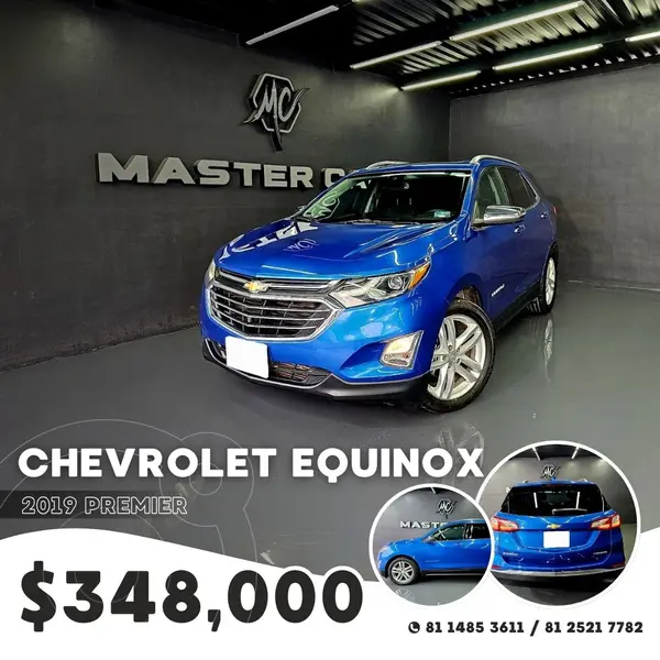 Foto Chevrolet Equinox Premier usado (2019) color Azul precio $348,000