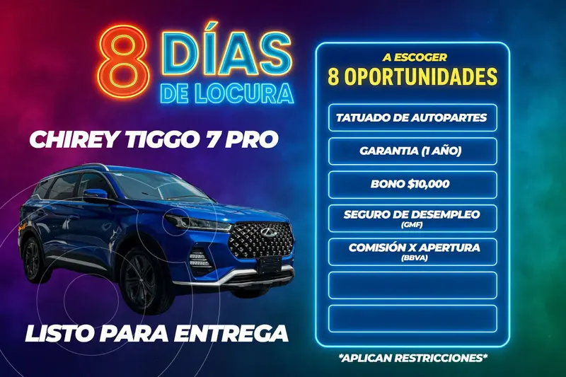 Foto Chirey Tiggo 7 Pro Comfort usado (2023) color Azul precio $316,000