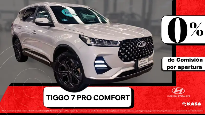 Foto Chirey Tiggo 7 Pro Comfort usado (2023) color plateado financiado en mensualidades(enganche $124,982 mensualidades desde $5,259)