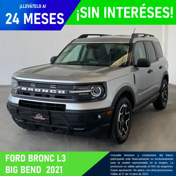 Foto Ford Bronco Badlands 2 Puertas usado (2021) color plateado financiado en mensualidades(enganche $136,794 mensualidades desde $10,547)