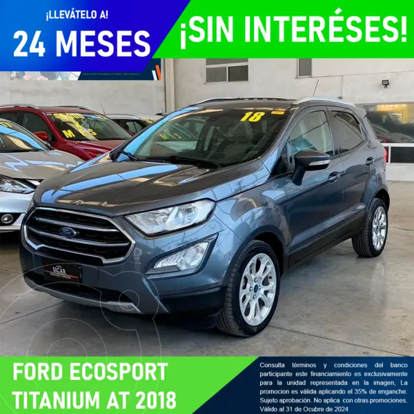 Foto Ford Ecosport Titanium Aut usado (2018) color Gris financiado en mensualidades(enganche $77,669 mensualidades desde $5,988)