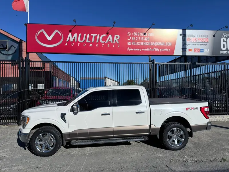 Foto Ford F-150 5.0L Lariat Luxury 4x4 usado (2021) color Blanco financiado en cuotas(pie $7.100.000)