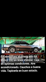 Ford Mustang Automatico usado (1984) color Gris precio u$s200