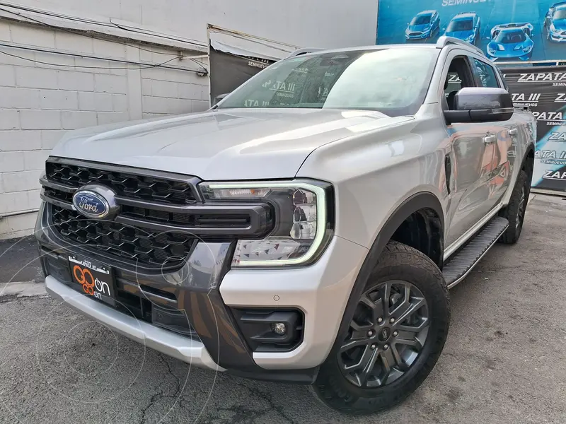 Foto Ford Ranger Wildtrak Gasolina 4x4 usado (2023) color plateado financiado en mensualidades(enganche $228,628 mensualidades desde $17,483)