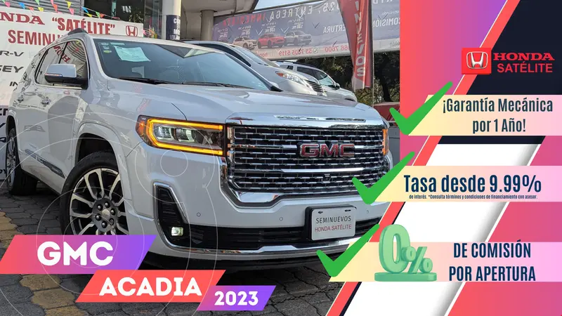 Foto GMC Acadia Denali usado (2023) color Blanco financiado en mensualidades(enganche $276,745 mensualidades desde $15,706)