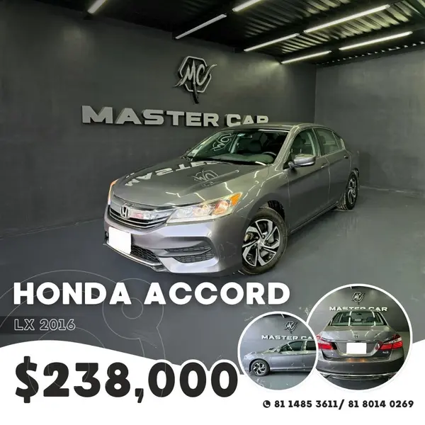 Foto Honda Accord LX usado (2016) color Gris Oscuro precio $238,000