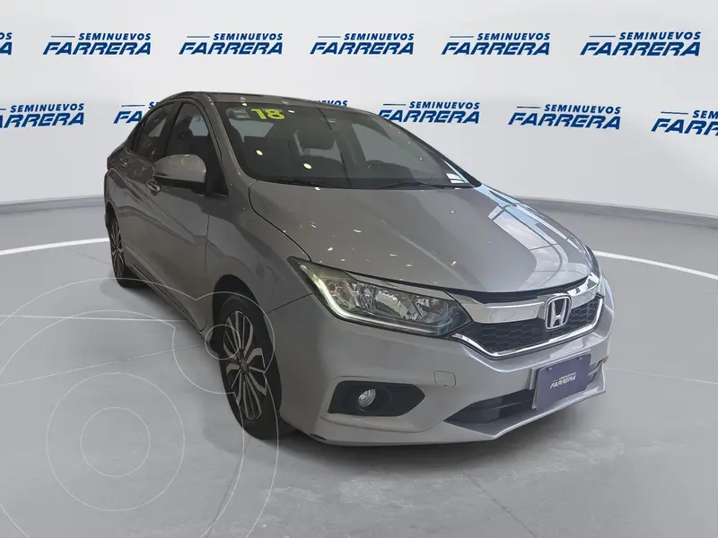 Foto Honda City EX 1.5L Aut usado (2018) color plateado financiado en mensualidades(enganche $55,650 mensualidades desde $4,616)