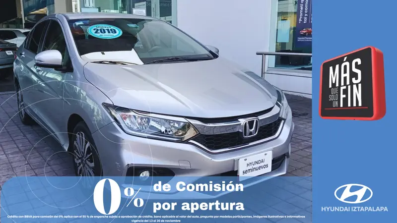Foto Honda City EX 1.5L Aut usado (2019) color Gris financiado en mensualidades(enganche $90,246 mensualidades desde $3,797)