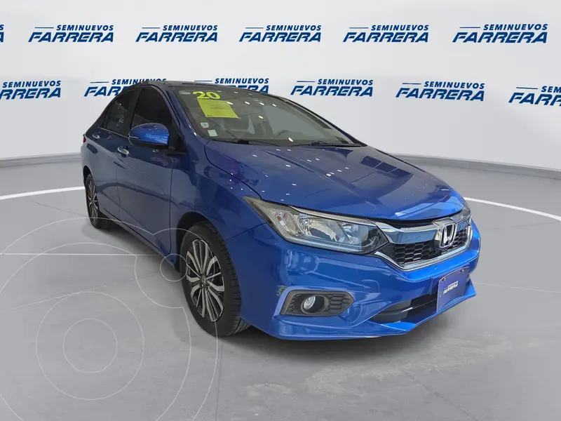 Foto Honda City EX 1.5L Aut usado (2020) color Azul financiado en mensualidades(enganche $66,250 mensualidades desde $5,495)