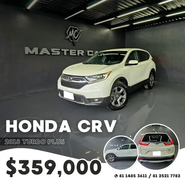 Foto Honda CR-V Turbo Plus usado (2018) color Blanco precio $359,000