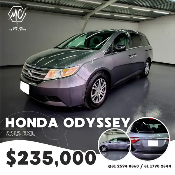 Foto Honda Odyssey EXL usado (2013) color Gris Oscuro precio $235,000