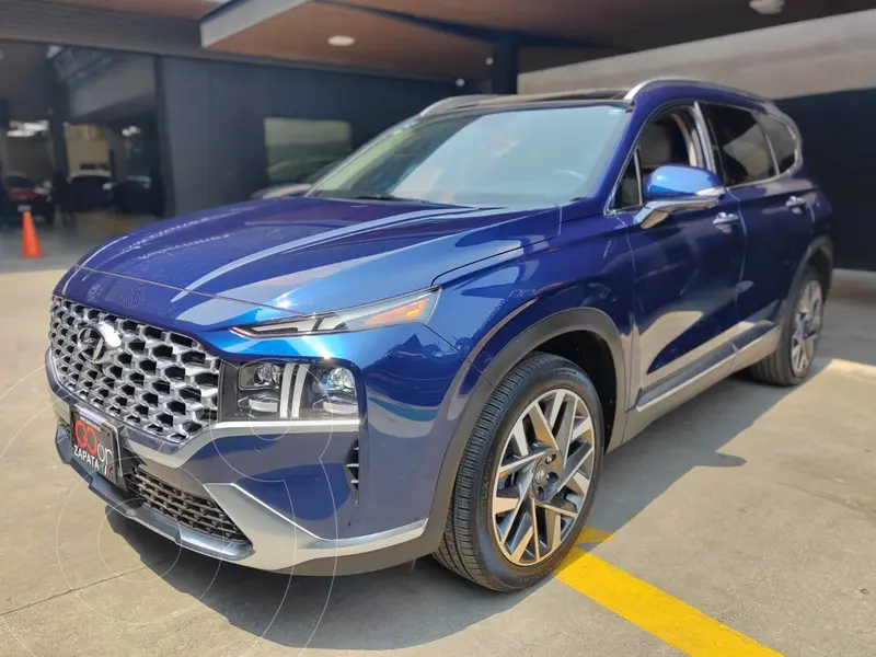 Foto Hyundai Santa Fe Limited Tech usado (2023) color Azul financiado en mensualidades(enganche $160,775 mensualidades desde $12,294)
