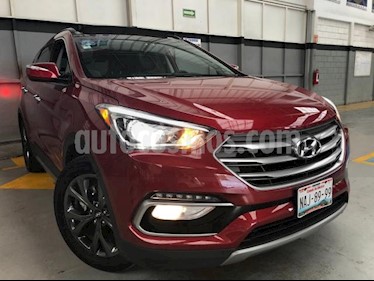 Hyundai Santa Fe 5P SPORT 2.0T TA PIEL QCP RA-19 usado (2017) color Rojo precio $399,000