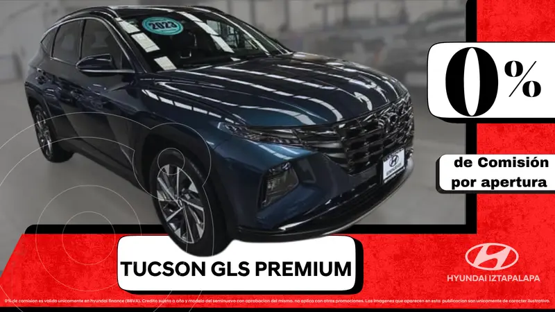 Foto Hyundai Tucson GLS Premium usado (2023) color Azul financiado en mensualidades(enganche $185,174 mensualidades desde $7,791)