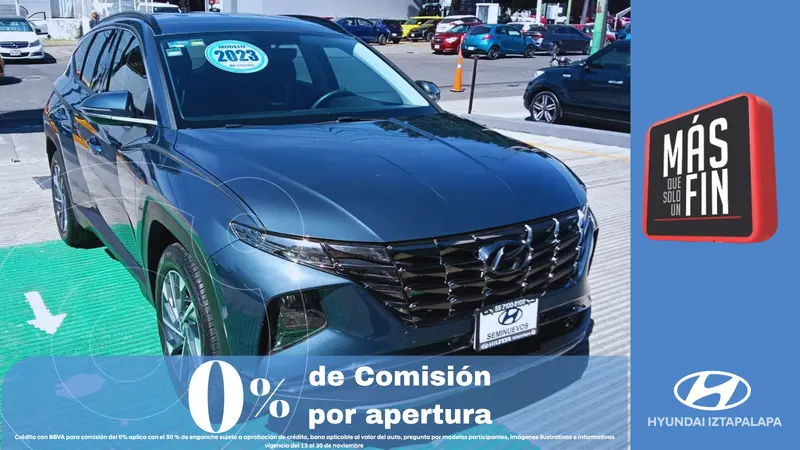 Foto Hyundai Tucson GLS Premium usado (2023) color Azul financiado en mensualidades(enganche $179,698 mensualidades desde $7,561)