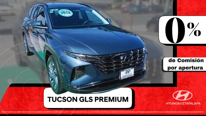 Foto Hyundai Tucson GLS Premium usado (2023) color Azul financiado en mensualidades(enganche $187,682 mensualidades desde $7,897)